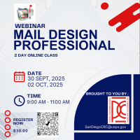 Webinar Mail Design Professional 2 Day Online Class 9-30 and 10-2-2025